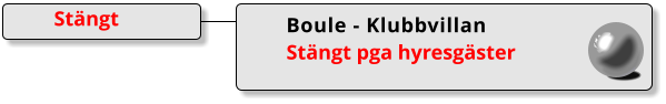 Boule - Klubbvillan Stängt pga hyresgäster Stängt