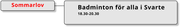 Badminton för alla i Svarte 18.30-20.30  Sommarlov